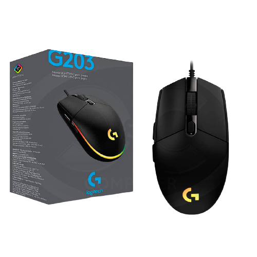 MOUSE GAMING LOGITECH G203 LIGHTYNC 8000 DPI 