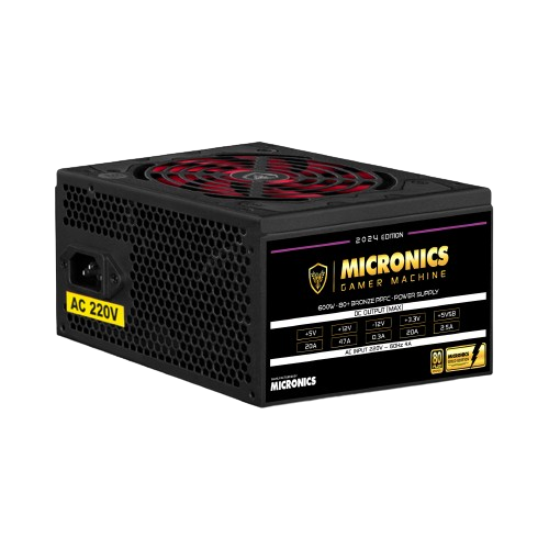 FUENTE DE PODER, MICRONIC, 600W 80 PLUS BRONCE ATX