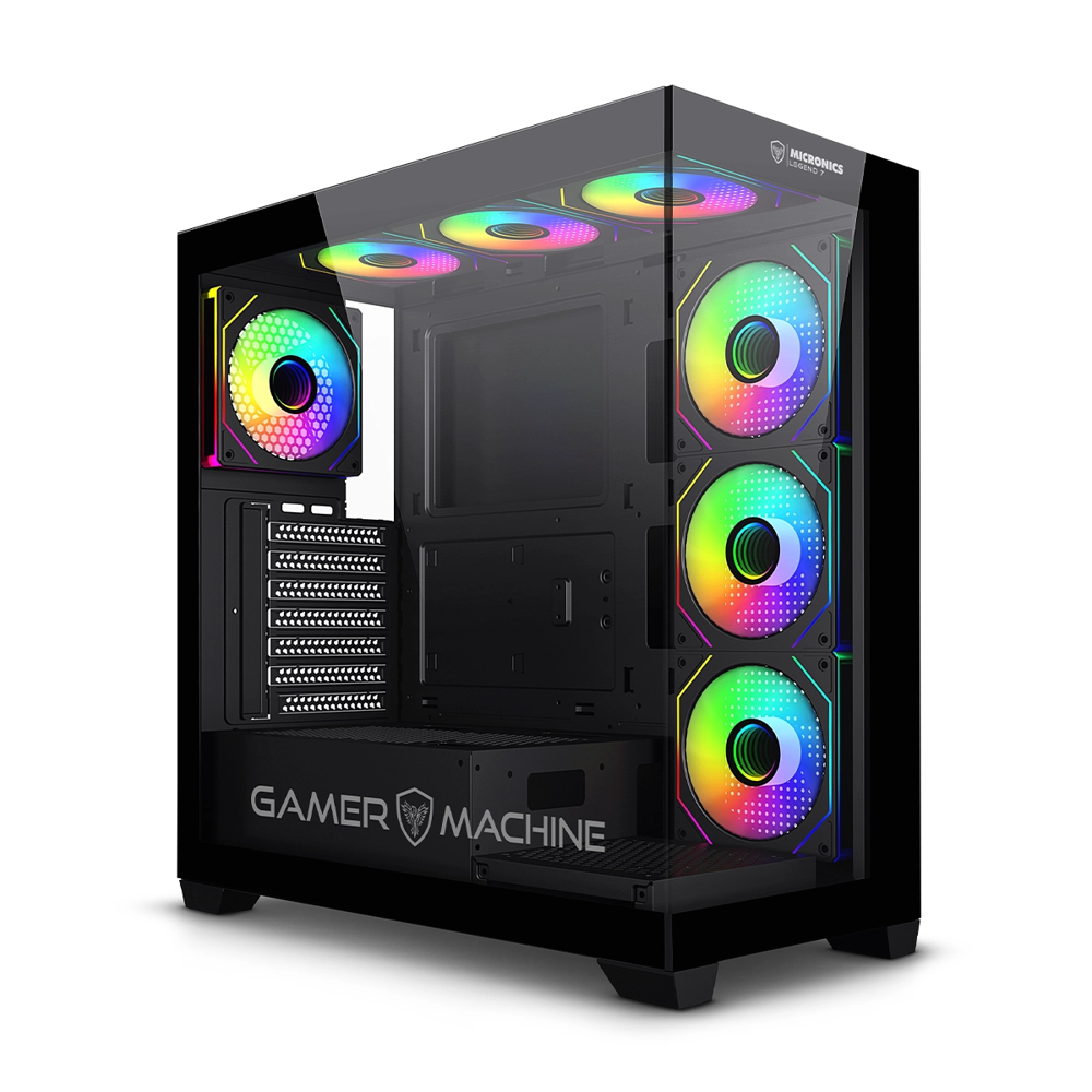 CASE GAMER, MICRONICS ATX LEGEND MIC CG806 7FAN RGB BLACK